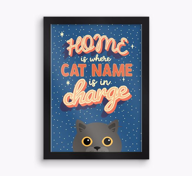 Home Is Where: Personalised {breedCommonName} Framed Print